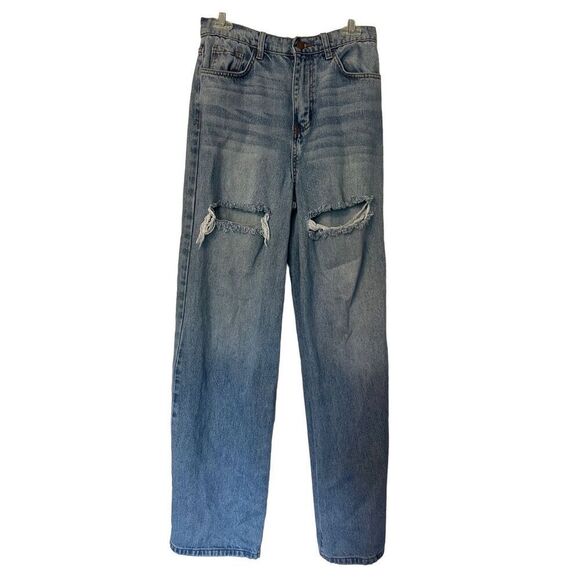 Vibrant M.i.u. Wide leg distressed Jeans - Picture 1 of 4